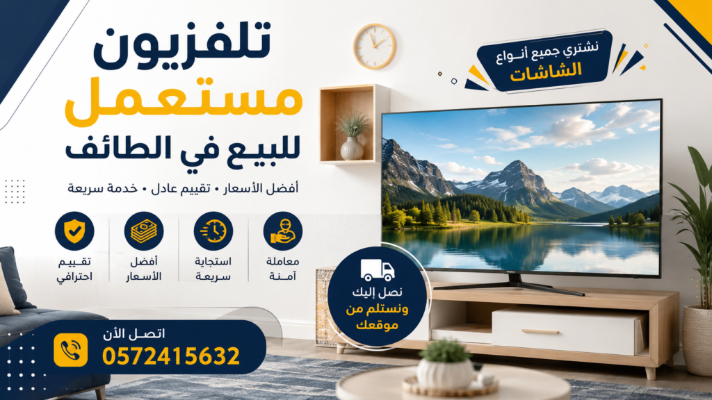 تلفزيون مستعمل للبيع في الطائف | شراء وبيع شاشات التلفزيون المستعملة بأفضل الأسعار